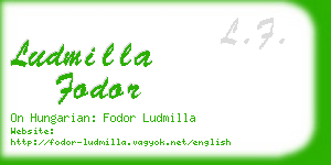 ludmilla fodor business card